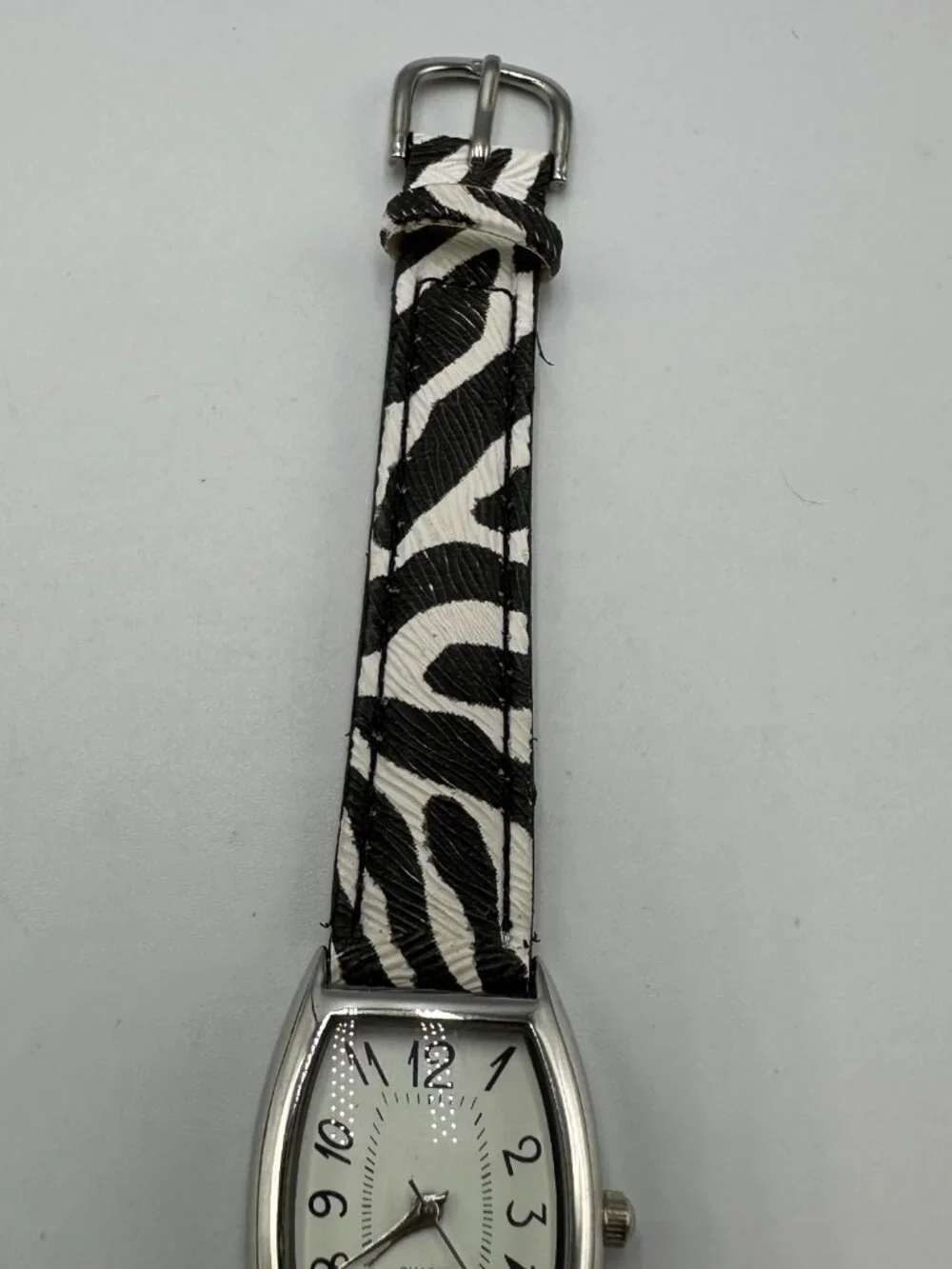 3/$30 Zebra Watch Women Animal Print Black White Faux Leather Band 8”